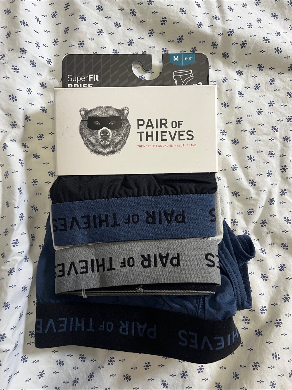 Pair of Thieves Men's Briefs - Black, Navy & Gray (3-Pack)